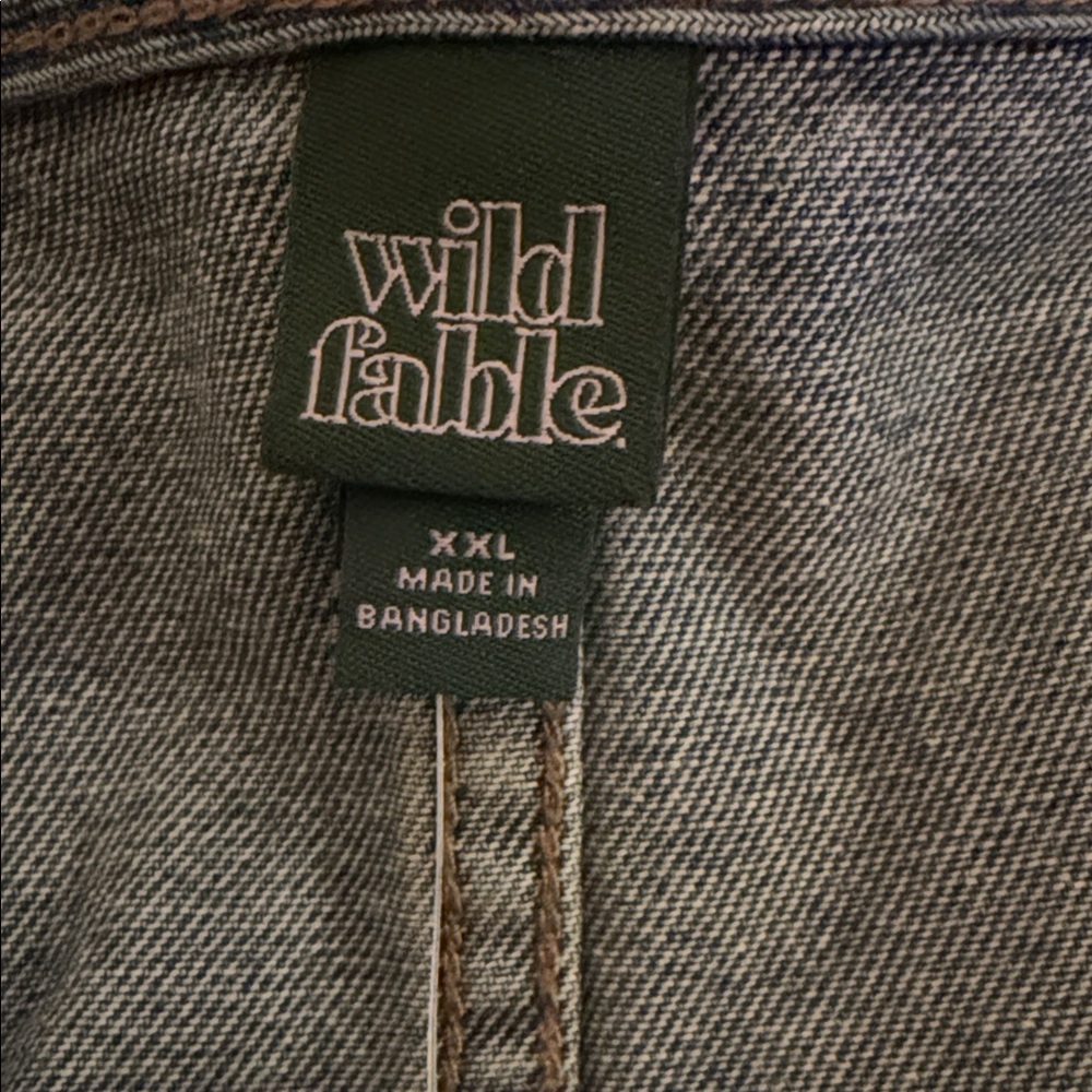 Wild Fable Blue Denim Tie-Front Vest - Picture 3 of 4